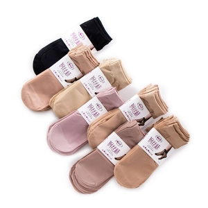 Damen Dünne Sommer Kurze Seidensocken Nylon Laufmaschenfest Atmungsaktiv Einfarbig Transparente Socken Einheitsgröße