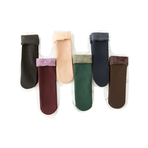 Dicke Winter-Thermosocken mit Fleecefutter in verschiedenen Farben wie Marineblau und Burgund