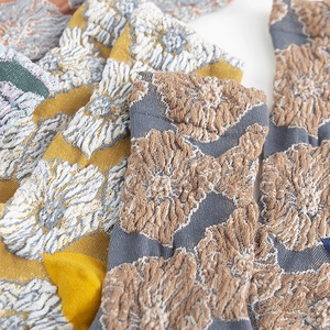 Japanese style knit socks with retro 3D floral pattern in assorted colors for autumn