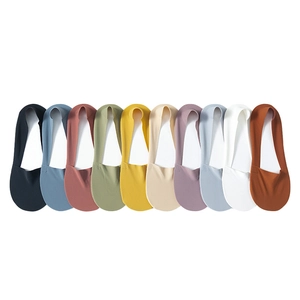 Set of 10 pairs ice silk invisible low cut socks in multiple colors for summer wear
