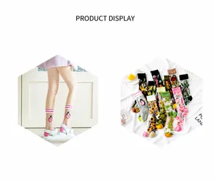 Detailed view of sheer floral glass silk socks featuring peach and sunflower patterns