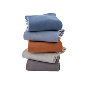 Five-pack of men's premium ribbed cotton mid-calf socks in diverse Morandi colors