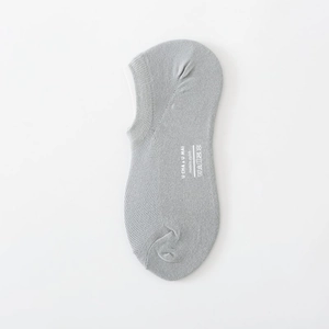 Chaussettes invisibles grises respirantes en mesh pour hommes avec texte moderne chic