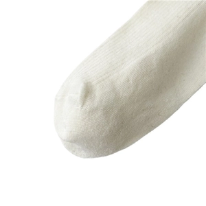 Weiße Baumwollsocken mit Spitzenbesatz und Perlen für Damen im Freizeitstil