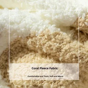 Macro detail of thick coral fleece fabric texture showing soft plush warm fibers