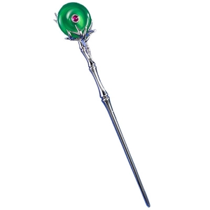 Bamboo style silver hair pin with large green chalcedony stone in a minimalist design