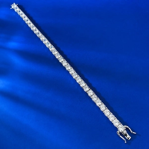 Bracelet tennis élégant en argent S925 avec diamants à haute teneur en carbone de 0,5ct
