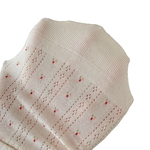 Atmungsaktive Baumwollsocken im japanischen Stil mit Blumenmuster und Rüschenrand