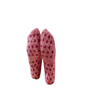 Winter thermal coral fleece floor socks with anti-slip silicone grips for yoga and home