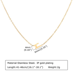 Collier doré pour femme en acier inoxydable avec pendentif éclair et placage à l'or IP