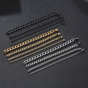 Edelstahl NK Panzerketten Armbänder in Schwarz, Gold und Silber in verschiedenen Breiten