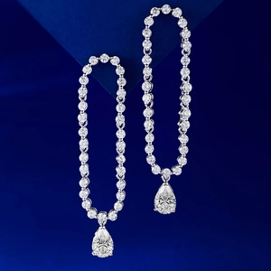 925 Sterling Silver Waterdrop Dangle Stud Earrings For Women Luxurious Pear Cut Rhinestone Inlaid Wedding Banquet Jewelry