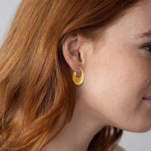 Boucles d'oreilles minimalistes en forme de goutte plaquées or 18 carats pour femmes