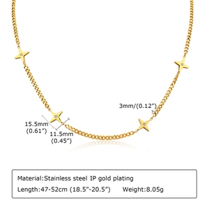Gold plated stainless steel necklace featuring a sparkling cubic zirconia star pendant