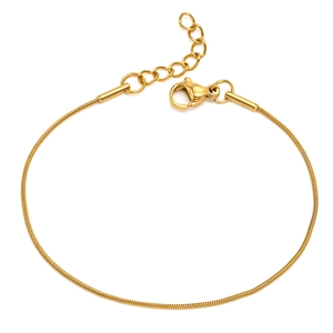 Bracelet Chaîne de Serpent en Acier Inoxydable Or Minimaliste pour Femmes Chaîne à Maillons Fins Réglable Bijoux Cadeau