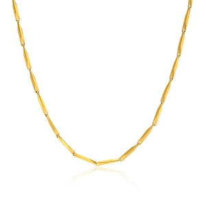 Minimalist 18k gold plated stainless steel curb chain necklace with reflective facets