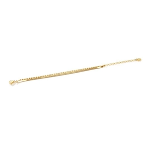 Double layered gold stainless steel snake and satellite chain bracelet with K18 tag