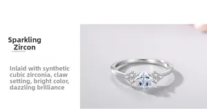 Macro view of princess cut cubic zirconia and claw setting on S925 silver ring