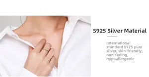 Detailed view of an S925 sterling silver wavy twisted ring worn on a finger