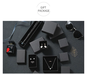 Collection de boîtes à bijoux noires de luxe avec fini mat et doublure en velours