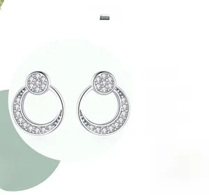 Macro detail of crescent moon silver earrings featuring triple-layered polishing process