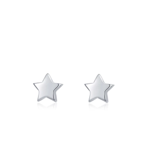 Boucles d'oreilles étoiles en argent S925 minimalistes avec une finition polie brillante