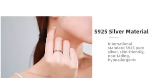 Detail von S925 Sterlingsilber Ring in Zweigform mit funkelnden Zirkonia Steinchen