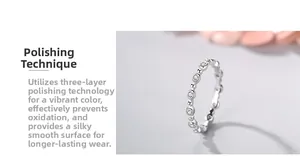 Détail d'une bague en argent 925 avec triple polissage pour éclat et anti-oxydation