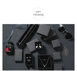 Coffrets cadeaux noirs mats avec inserts en mousse pour ensembles de bijoux et colliers