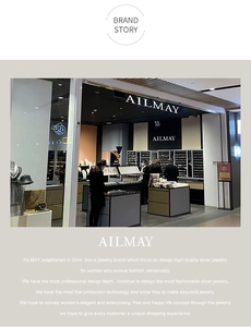 Brand profile of AILMAY silver jewelry since 2004 with high-quality silver design story