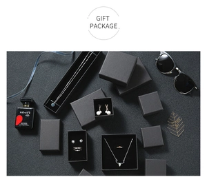 Elegante zwart matte geschenkdozen met zachte voering voor ringen en kettingen