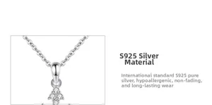 Detailed view of S925 sterling silver cross pendant with sparkling zircon stones