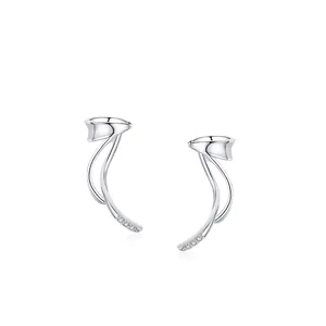 Polsino dell'Orecchio in Argento Sterling 925 per Donna con Micro Zirconia Intarsiato Senza Piercing Clip per Ossa dell'Orecchio Gioielli di Moda Regalo