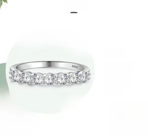 Detailed view of S925 sterling silver stamp and sparkling pavé zircon stones on the ring