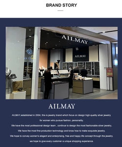 AILMAY high-quality 925 sterling silver jewelry brand story and official store display