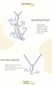 Détails du pendentif gecko en argent S925 avec zircons incrustés et fine chaîne forçat