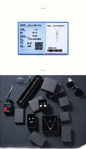 Detailed view of the 925 sterling silver jewelry set presented in matte black gift boxes