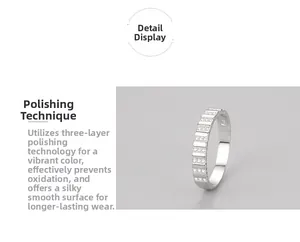 Close-up of S925 sterling silver ring showing the hallmark stamp and vertical pave setting