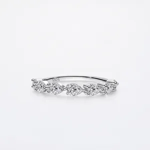 925 Sterling Silver Pear Cut Rhinestone Ring For Women Elegant Water Drop Inlaid Band Fashion Jewelry Wedding Engagement Gift