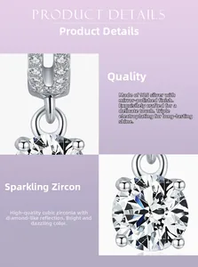 Macro detail of S925 sterling silver earring with cubic zirconia and 3-layer plating
