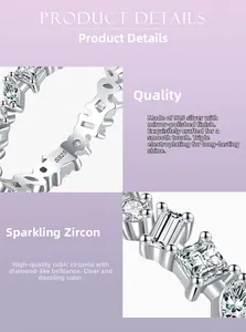 Macro detail of S925 sterling silver ring with cubic zirconia marquise and square cut stones