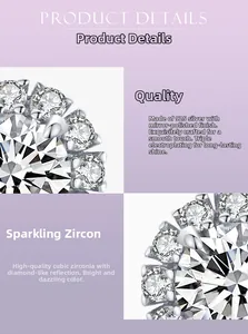 Macro detail of 925 sterling silver geometric earrings with sparkling cubic zirconia