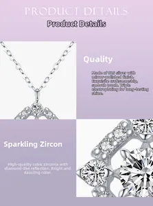 Detailed macro view of S925 sterling silver pendant with cubic zirconia and mirror polish