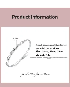 Détail du poinçon en argent sterling S925 et du micro-pavage de zircons sur le bracelet
