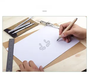 Artistic hand-drawn sketches of S-shaped snake earrings with professional drafting tools