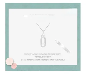 Minimalist S925 sterling silver double-ring necklace design sketch with sliding diamonds