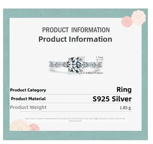 Detailed view of S925 silver ring featuring 1 carat round and pear cut cubic zirconia