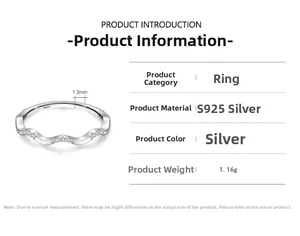 S925 sterling silver wavy ring detail with 1.16g weight and 1.3mm band width