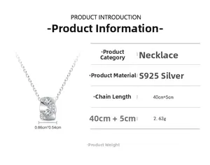 Detailed specs of s925 silver necklace with pave zircon pendant and 45cm chain length