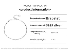Detail view of 925 silver flat oval link bracelet with 15cm plus 3cm extension chain size